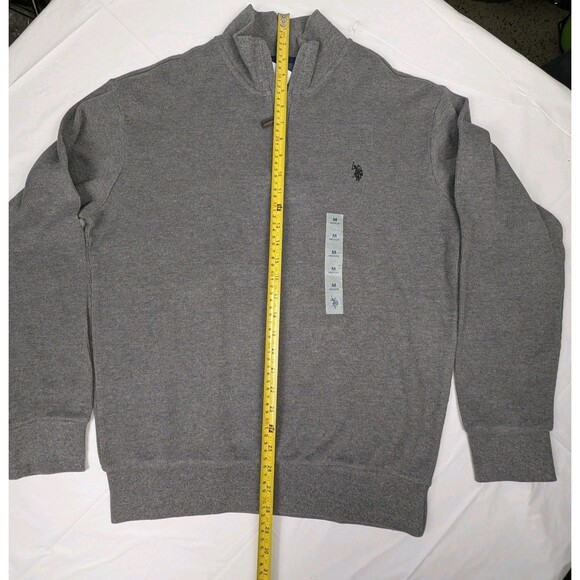 NWT Polo Ralph Lauren Men's Sweater Sz M Heather Blue 1/4 Zip Pony Logo - Picture 6 of 15